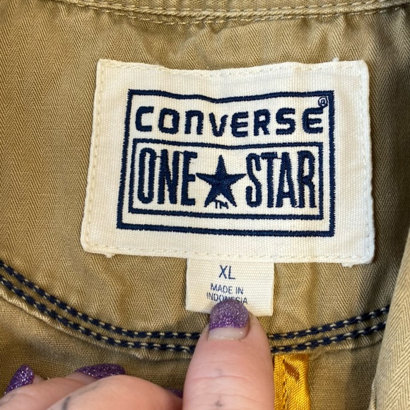 - Converse One Star Khaki Button Front Trendy Sport Coat Blazer Jacket X-L… - Picture 9 of 9